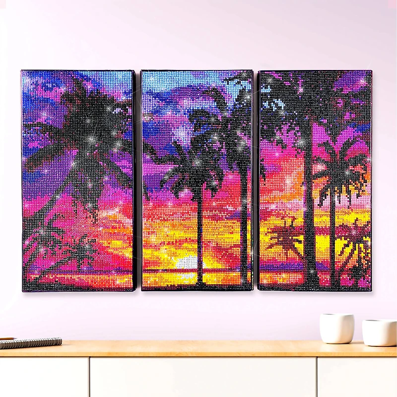 ArtSkills® Brilliant Art Beach Sunset Stretched Canvas Diamond Painting Kit