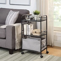 SunnyPoint 3-Tier Metal Rolling Utility Cart