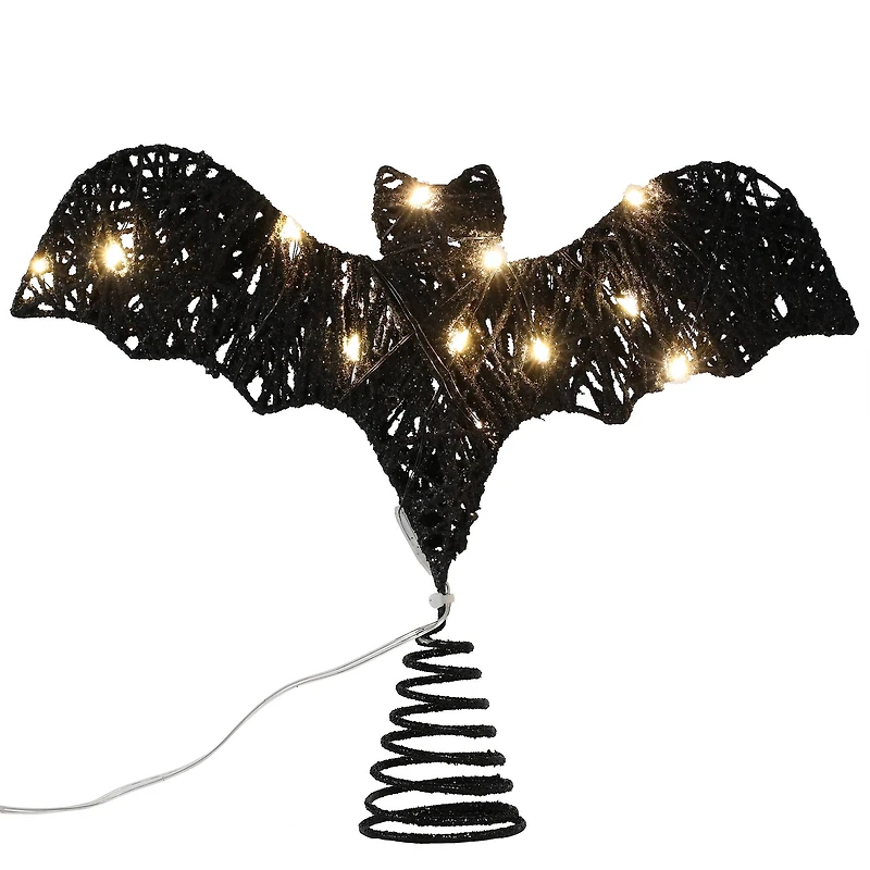 9" Black Bat Lighted Tree Topper by Ashland®