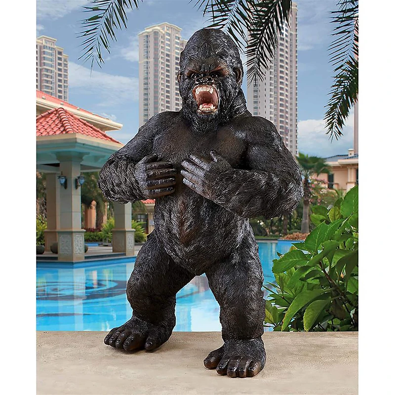 Design Toscano 25" Great Ape Monster Jungle Animal Statue