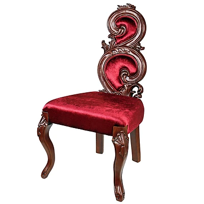 Design Toscano 41" Red Graceful Curve Renaissance Accent Chair