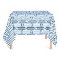 58" Groovy Blue Lines Tablecloth