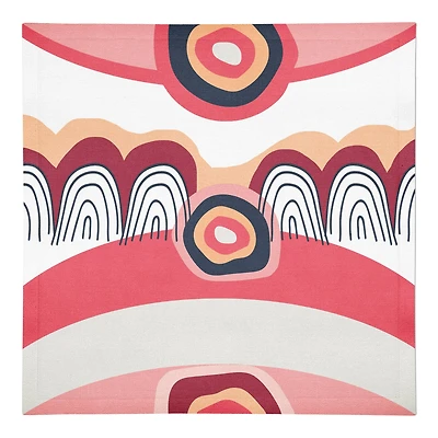 Funky Wave Pattern 10" x 10" Cotton Twill Napkin