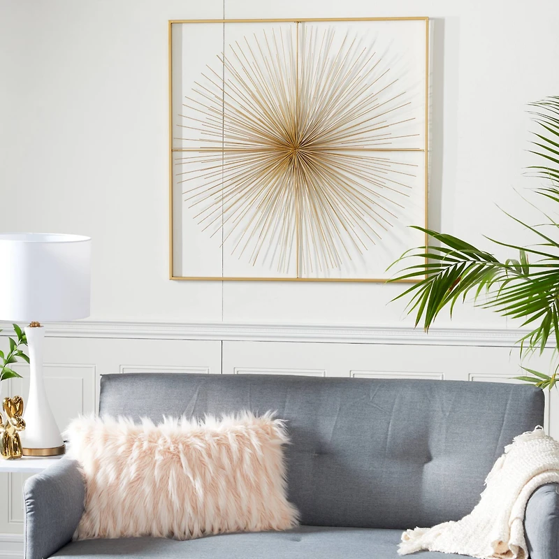 CosmoLiving by Cosmopolitan Gold Iron Modern Wall Décor