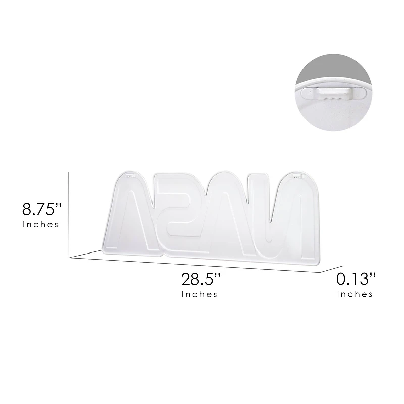 NASA Logo Embossed Shaped Metal Wall Sign