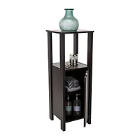 Organize It All 40" Espresso 3-Shelf Ambassador Floor Cabinet