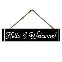 17" Hello & Welcome Outdoor/Indoor Hanging Sign