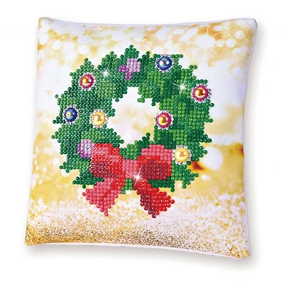 Diamond Dotz® Beginner Christmas Wreath Decorative Mini Pillow Kit