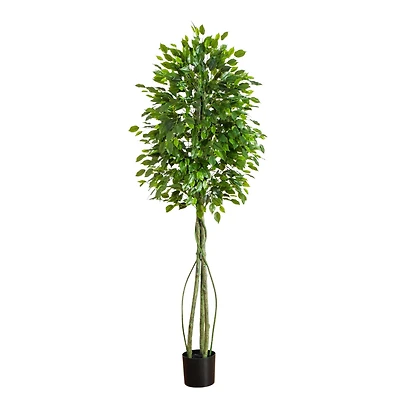 6.5ft. UV Resistant Artificial Ficus Tree (Indoor/Outdoor)