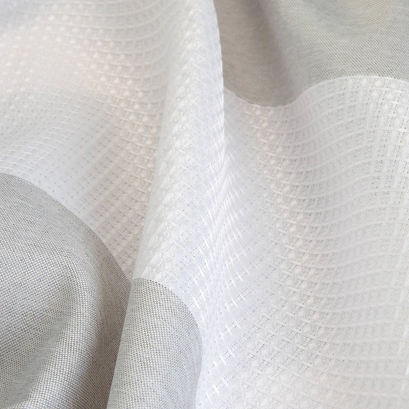 Elle Décor Gray Jacquard Weave Shower Curtain