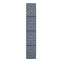 Navy Diamond Pattern 16" x 90" Cotton Twill Runner