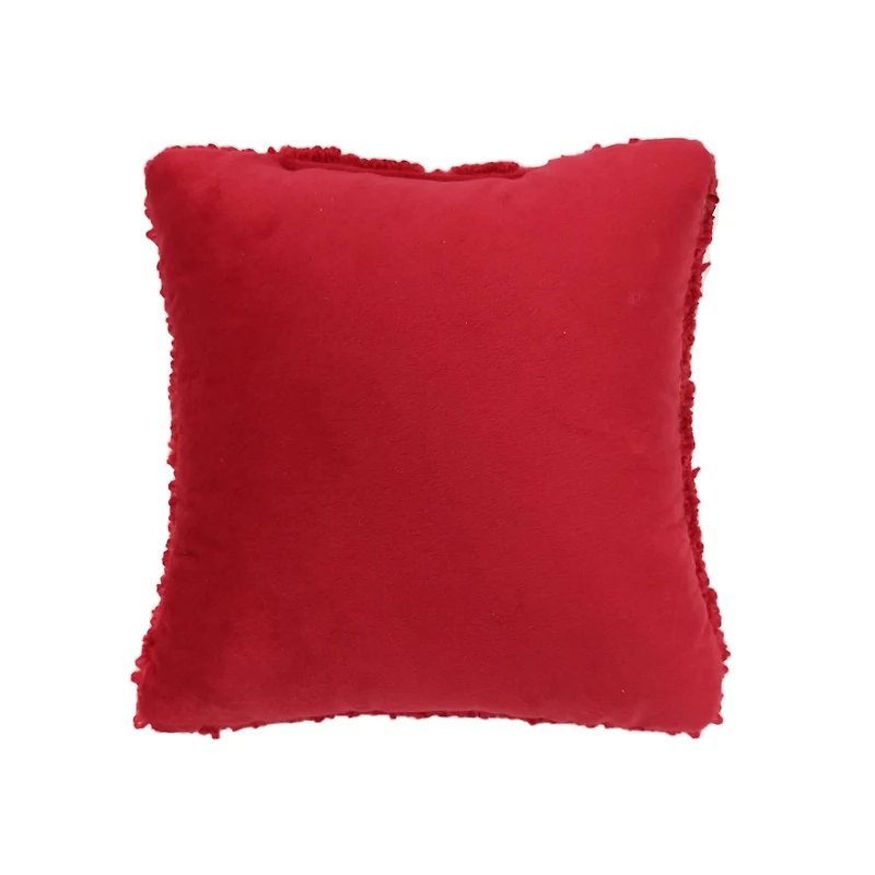 7.5" x 7.5" Reindeer with Pom Pom Nose Pillow by Ashland®