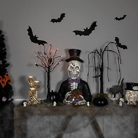 23.5" LED Skeleton with Jack-O-Lantern Halloween Decoration