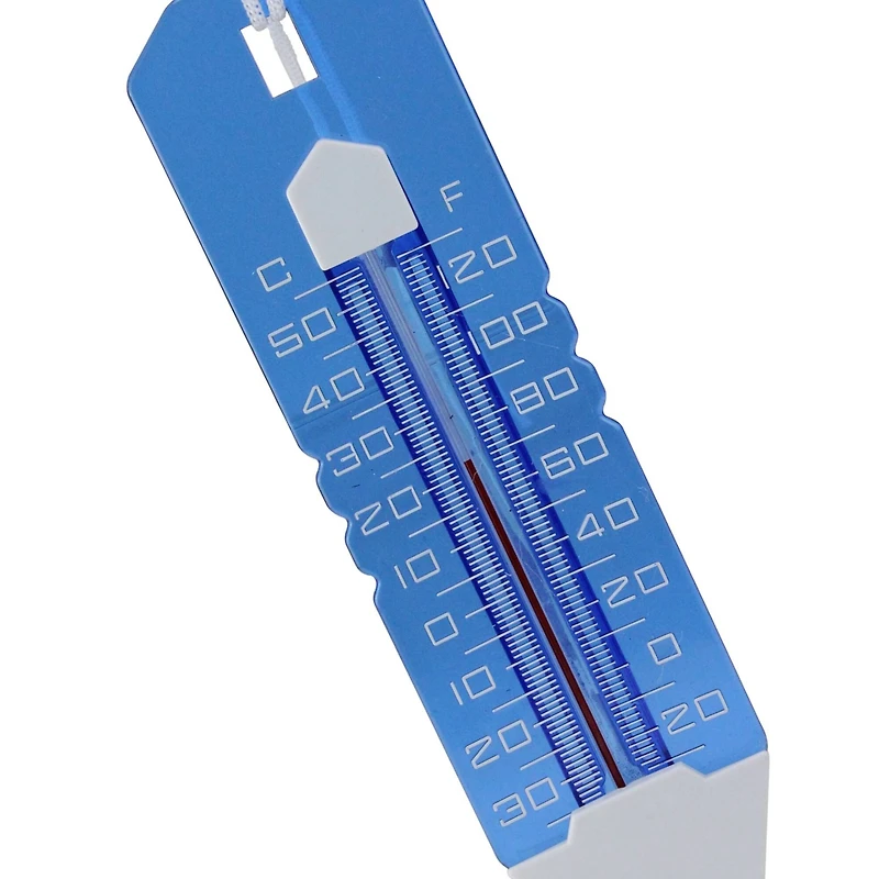 10.5" Blue Easy-Read Transparent Swimming Pool Thermometer with Cord