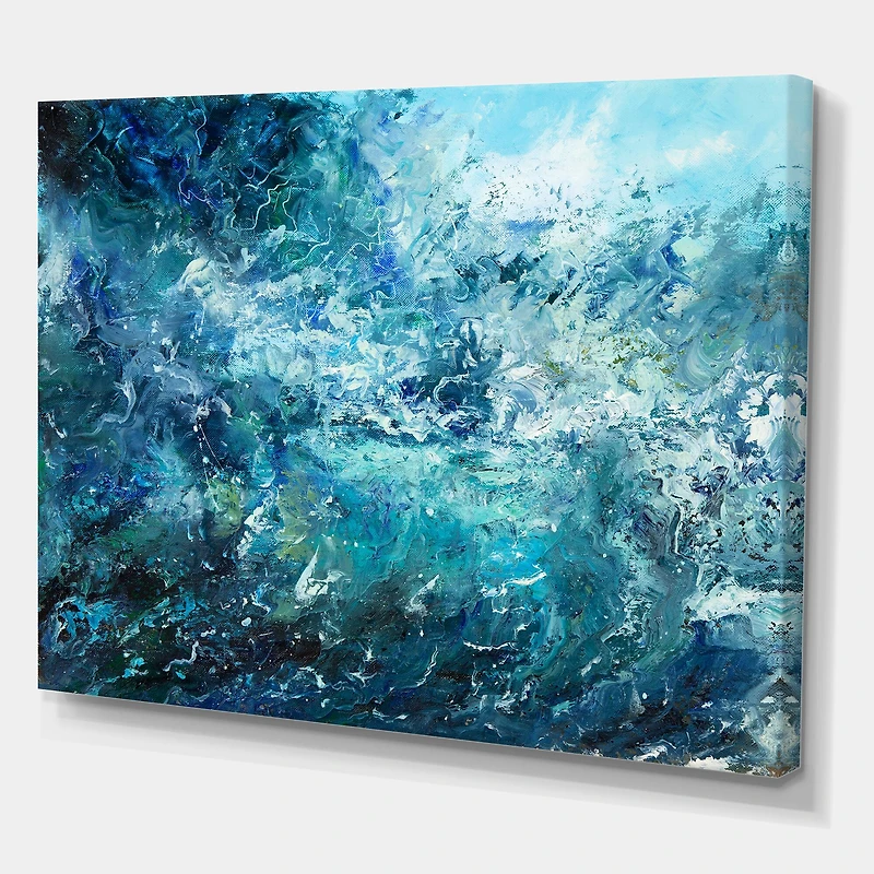 Designart - Wild Blue Ocean Waves V