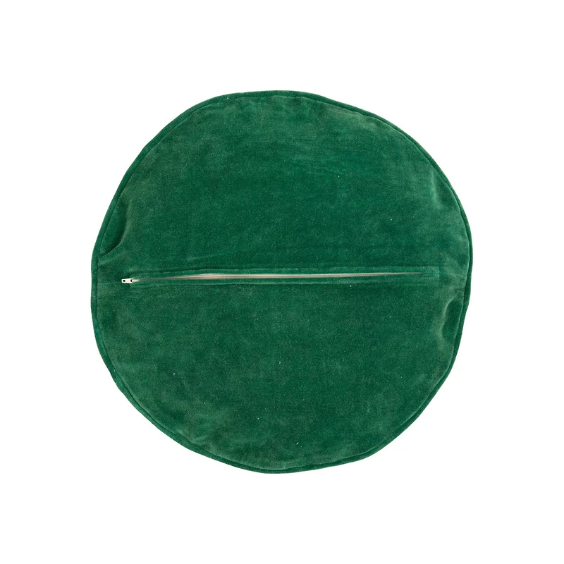 Hello Honey® 16" Peace on Earth Round Cotton Embroidered Pillow Cover & Insert