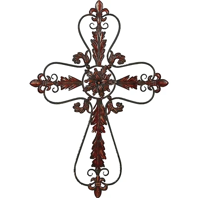 Black Metal Traditional Wall Decor, 37" x 26"