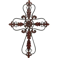Black Metal Traditional Wall Decor, 37" x 26"