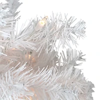 3ft. Pre-Lit Snow White Artificial Christmas Tree, Clear Lights