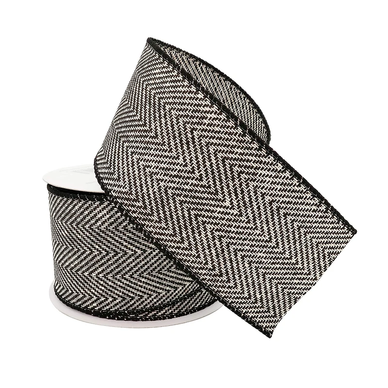 2.5" x 25ft. Herringbone Wired Ribbon by Celebrate It™