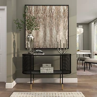 The Novogratz 15" Silver Stainless Steel Abstract U-Shaped Candelabra