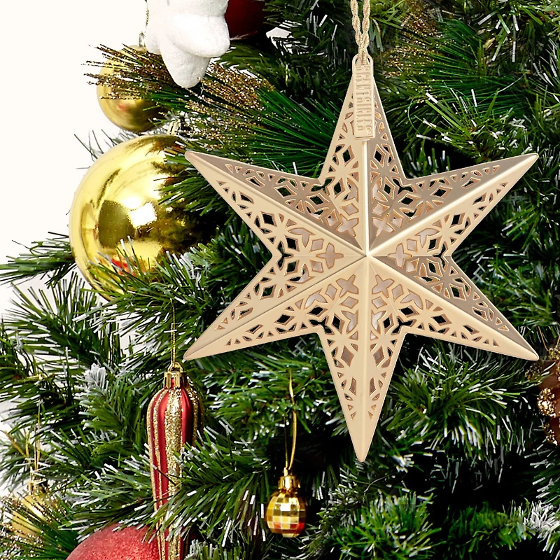Scentsicles Gold White Winter Fir Metal Star Ornament with Refill