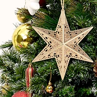 Scentsicles Gold White Winter Fir Metal Star Ornament with Refill