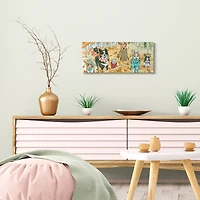 Stupell Industries Autumn Dog Park Animals Running Fall Leaves Canvas Wall Art