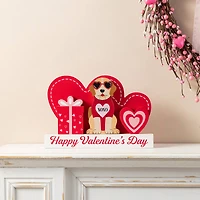 Glitzhome® 12" Valentine's Wooden Table Block Set