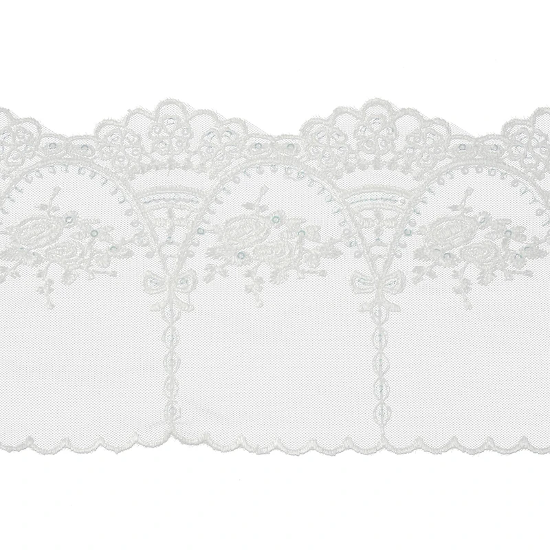 3.5" x 2yd. White Lace Ribbon by Ashland® Gothic Bordeaux