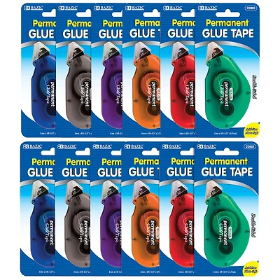 BAZIC® Permanent Glue Tape, 12ct.