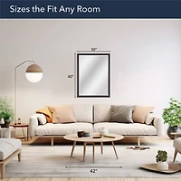 Head West Bronze Stainless Steel Beveled 30" x 40" Framed Accent Vanity Mirror