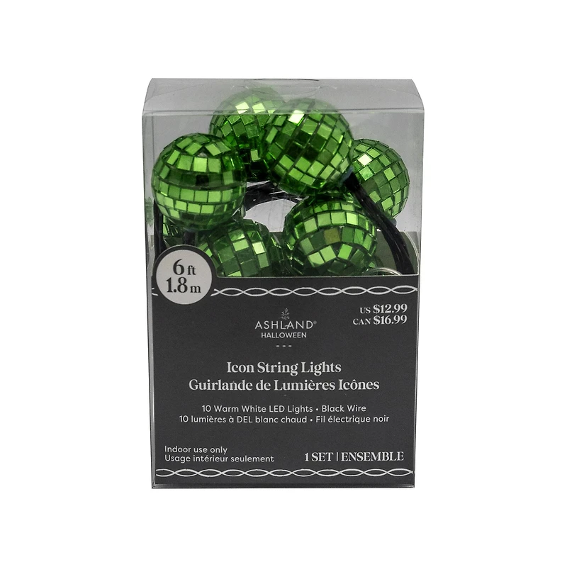 6ft. Green Disco Icon String Lights by Ashland®
