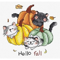 LetiStitch Hello Fall Counted Cross Stitch Kit