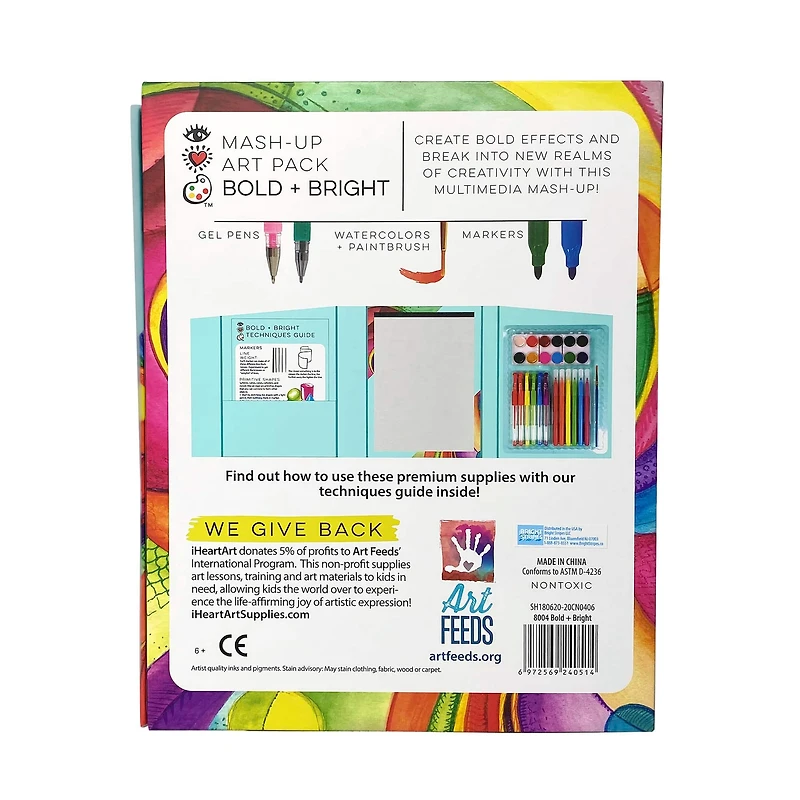 Bright Stripes Bold & Bright Mash Up Art Set