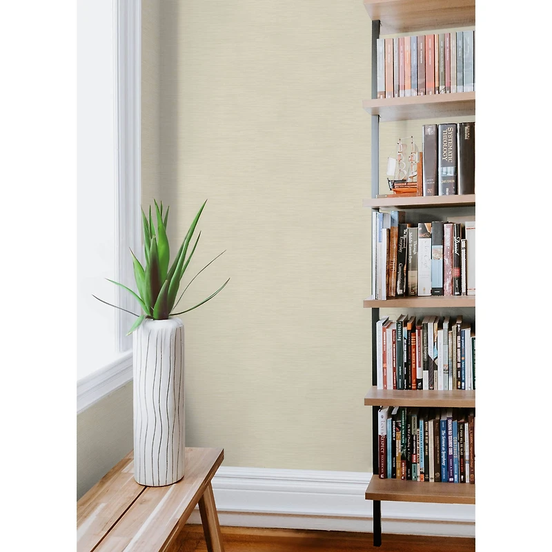 RoomMates Mr. Kate Stella Grasscloth Peel & Stick Wallpaper