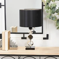 Clear & Black Crystal Geometric Diamond Inspired Table Lamp