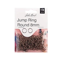 John Bead Must Have Findings 8mm Round Jump Ring