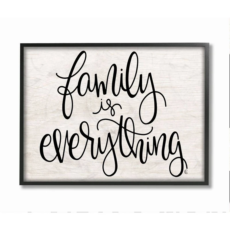 Stupell Industries Family Is Everything Black Framed Wall Art