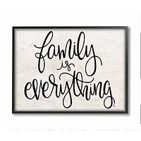Stupell Industries Family Is Everything Black Framed Wall Art