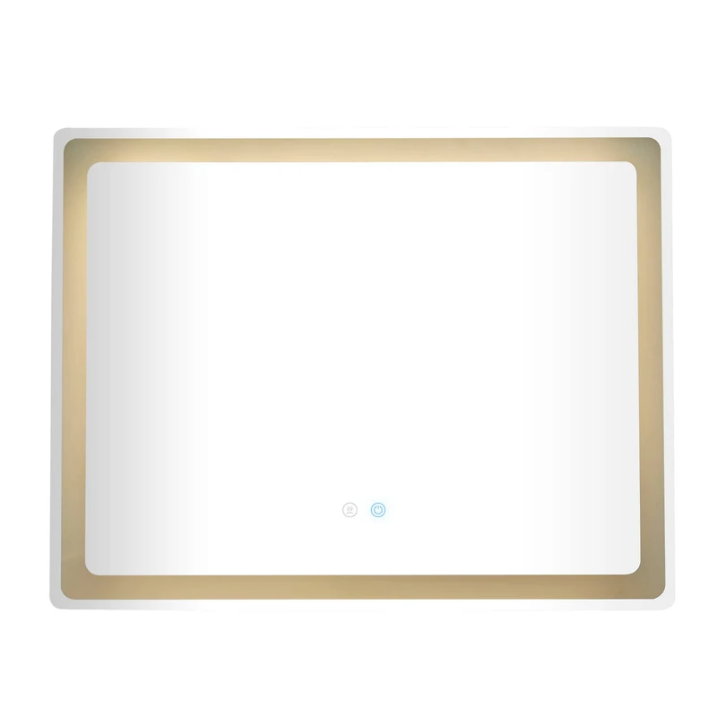 Clear Glass Modern Anti Fog Mirror, 36" x 1" x 28"