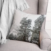 Dusty Trees 18x18 Throw Pillow
