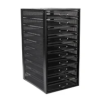 Mind Reader Black 10-Compartment Mesh Desk Organizer