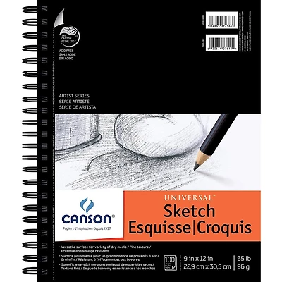 Canson® Universal™ Sketch Pad, 9" x 12"