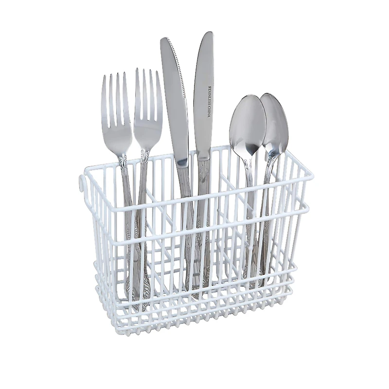 Kitchen Details White Cutlery Basket
