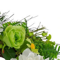 Mixed Floral Artificial Spring Wreath 22"