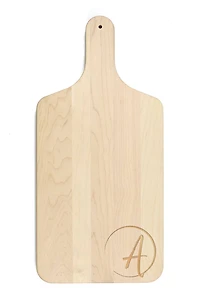 Circle Monogram Maple Paddle Cutting Board
