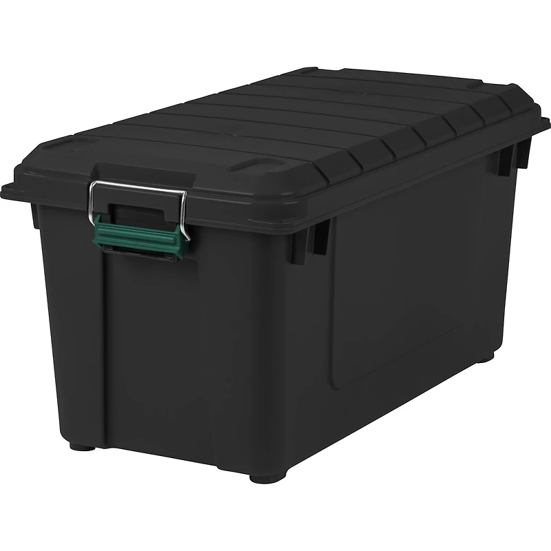 IRIS® Remington® 82qt. Black Store-It-All Utility Tote with Buckle Lid