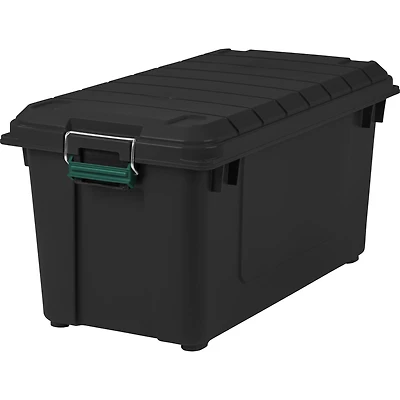 IRIS® Remington® 82qt. Black Store-It-All Utility Tote with Buckle Lid