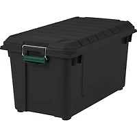 IRIS® Remington® 82qt. Black Store-It-All Utility Tote with Buckle Lid